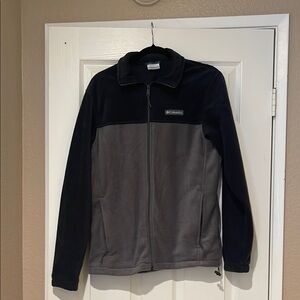 Columbia Men's Zip Up Sweater - Black and Gray